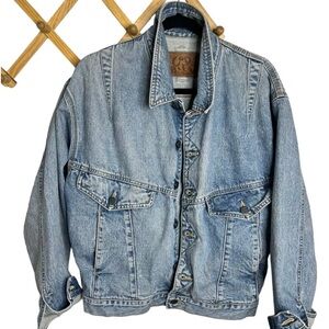 Vintage 80’s Street Wear Cropped Code Bleu Japan Distressed Denim Jean  Sz S/ M